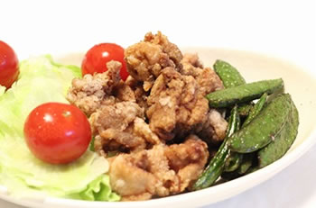 生姜スパイ酢で豚バラスライスのささっとから揚げ