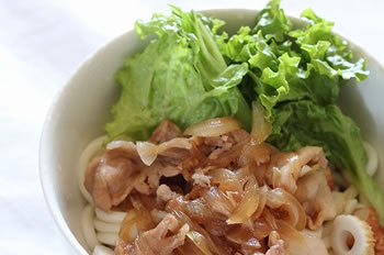 生姜スパイ酢で冷やしぶっかけ肉うどん