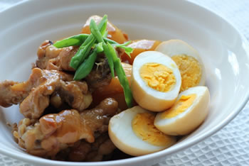鶏肉の甘酢でサッパリ煮